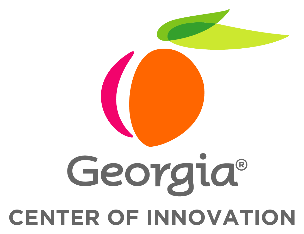 Graphic of a peach on top with Georgia written in the middle, and Innovation written underneath it